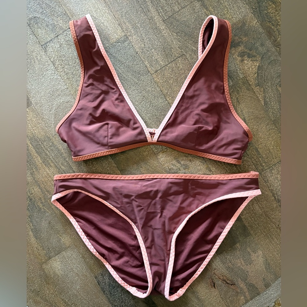 👙 aerie Plunge Wide Strap Bikini